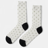 Sage Green Heart Pattern Socks ソックス (左)