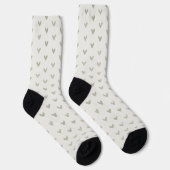 Sage Green Heart Pattern Socks ソックス (右)