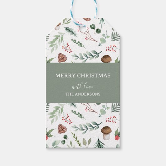 Sage Green Holiday Gift Tag ギフトタグ (正面)