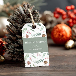 Sage Green Holiday Gift Tag ギフトタグ