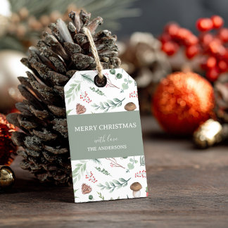Sage Green Holiday Gift Tag ギフトタグ