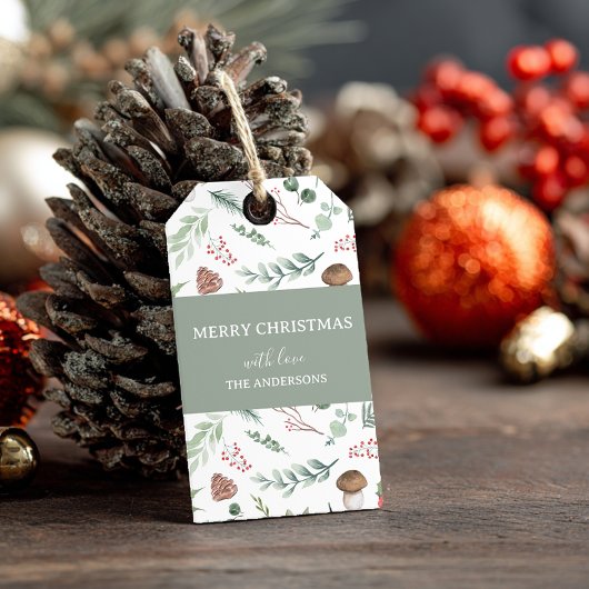 Sage Green Holiday Gift Tag ギフトタグ