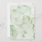 Sage Green Hydrangea Balloon Bridal Shower 招待状 (裏面)