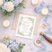 Sage Green Hydrangea Guest Book Table Sign 招待状