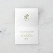 Sage Green Hydrangea Thank You Card サンキューカード (内部)