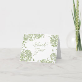 Sage Green Hydrangea Thank You Card サンキューカード