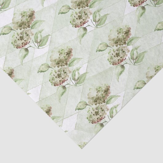 Sage Green Hydrangea Tissue Paper 薄葉紙 (詳細)