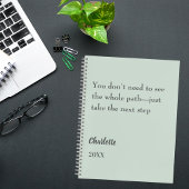 sage green inspirational goal quote ノートブック