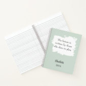 Sage green inspirational quote ノートブック (内部)