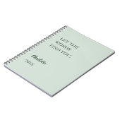 Sage green inspirational quote writing ノートブック (左側)