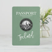 Sage Green Ireland Passport日付の保存 セーブザデート (スタンド正面)