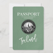 Sage Green Ireland Passport日付の保存 セーブザデート (正面)