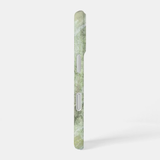 Sage Green Ivory Abstract Design iPhone 16ケース (右側面)