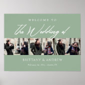 Sage Green Keepsakeパーソナライズされた:結婚へようこそ ポスター (正面)