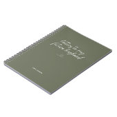 Sage Green Letters to My Future Hands Notebook ノートブック (左側)