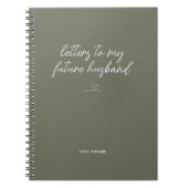 Sage Green Letters to My Future Hands Notebook ノートブック (正面)