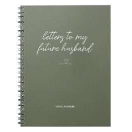 Sage Green Letters to My Future Hands Notebook ノートブック