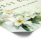 Sage Green Lily Valley Wedding Guest Book Sign フォトプリント (角)