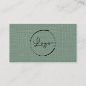 Sage Green Linen Company ロゴQRコード  名刺 (裏面)