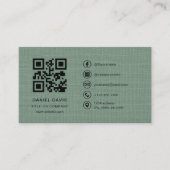 Sage Green Linen Company ロゴQRコード  名刺 (正面)