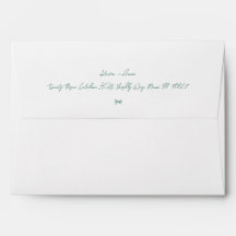 Sage Green Little Bow Retro Wedding Save the Date