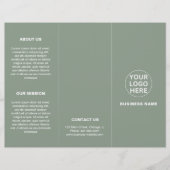 Sage Green Logo & Business L文字3折パンフレット (正面)