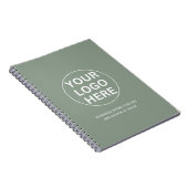Sage Green Logo lプロフェッショナルブランドビジネス ノートブック (右側)