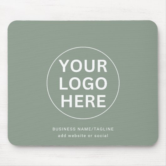 Sage Green Logo lプロフェッショナルブランドビジネス マウスパッド (正面)