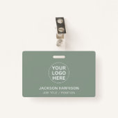 Sage Green Logo lプロフェッショナル事業企業の バッジ (正面クリップ)