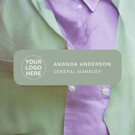 Sage Green Logo lプロフェッショナルBusiness Branded 名札