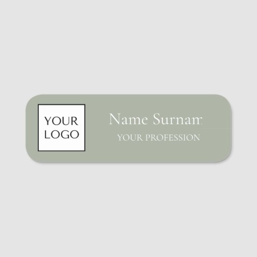 Sage Green Logo Promotional 名札 (正面)