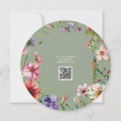 Sage Green Love in Bloom Floral Bridal Shower 招待状 (裏面)