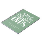 Sage Green Love Story Never Endes Keepsake Noteboo ノートブック (左側)