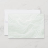 Sage Green Marble & Gold Response Card 出欠カード (裏面)