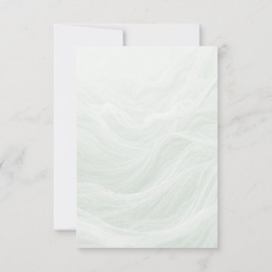 Sage Green Marble & Gold Thank You Card サンキューカード (裏面)