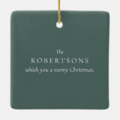 Sage Green Merry Christmasの写真 セラミックオーナメント (裏面)