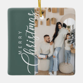 Sage Green Merry Christmasの写真 セラミックオーナメント