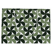Sage Green Mid Century Modern Pattern ラージペーパーバッグ (裏面)