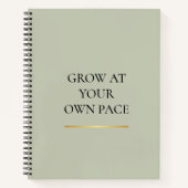 Sage Green Mindful Productivity ノートブック (正面)