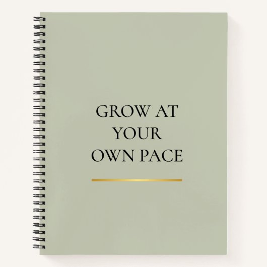 Sage Green Mindful Productivity ノートブック (正面)