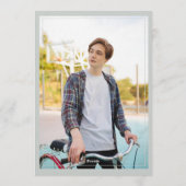 Sage Green Minimal Photo Graduation Announcement 招待状 (裏面)