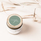 Sage Green Minimalistスクリプトありがとうスタンプ ラウンドシール