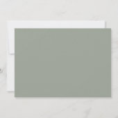 Sage Green Minimalistモダンの写結婚真 セーブザデート (裏面)