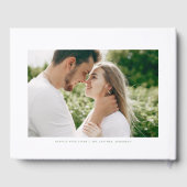Sage Green Minimalistモダン Script Photo 結婚's ゲストブック (裏面)