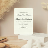 Sage Green Minimalist Botanical Elegant Wedding 招待状