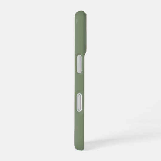 Sage Green Minimalist Business Logo & QR Code iPhone 16ケース (右側面)