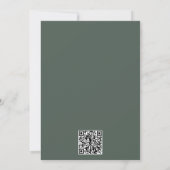 Sage Green Minimalist Elegant Bridal Shower  招待状 (裏面)