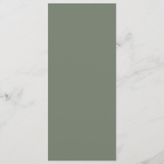 Sage Green Minimalist Handwriting Wedding Dinner  メニュー (裏面)