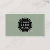 Sage Green Minimalist Logo Social Media Icons 名刺 (裏面)