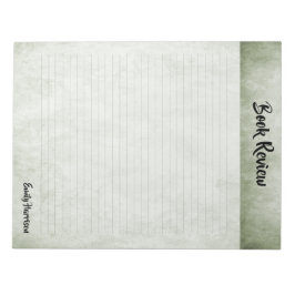 Sage Green Minimalist Modern Book Review ノートパッド